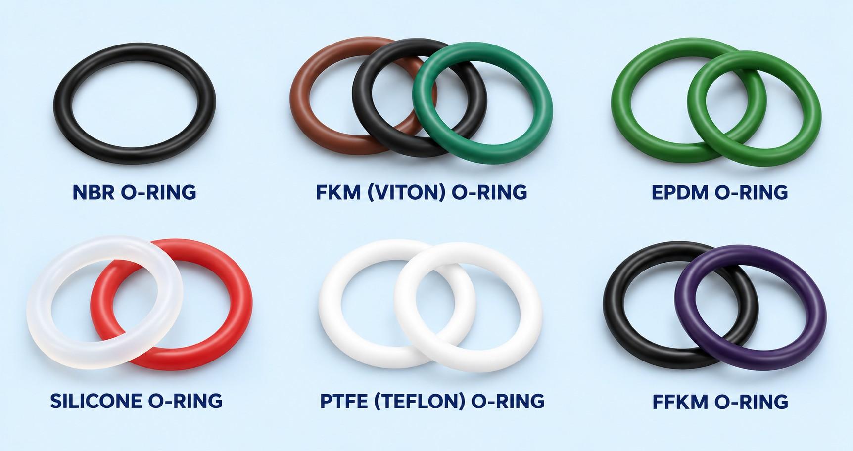 O-ringer i ulike materialer